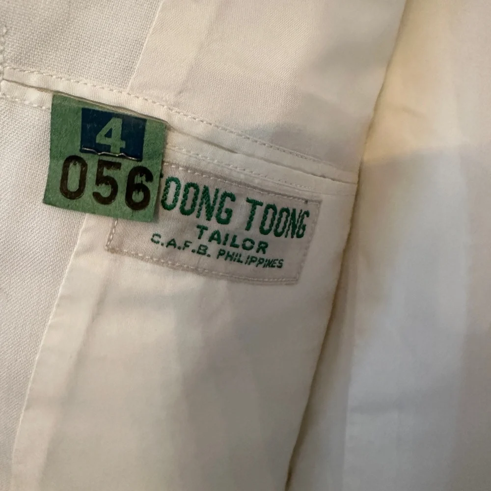 Elegant Vintage White tailored fit linen blazer - Picture 5 of 6